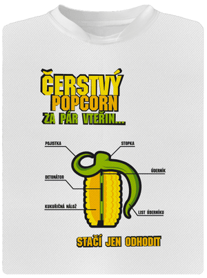 Čerstvý popcorn dětské sportovní tričko White