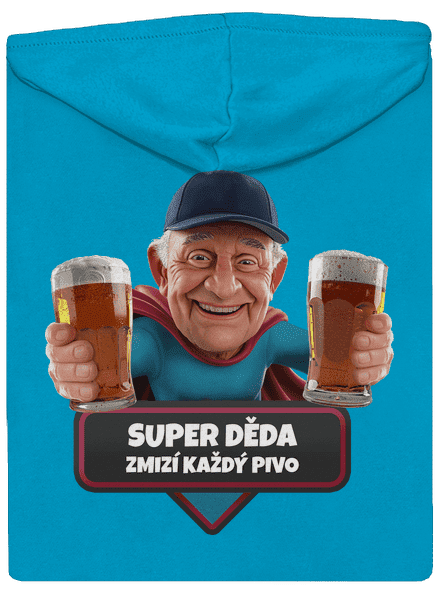 Super děda dámská mikina na zip Blue Atol