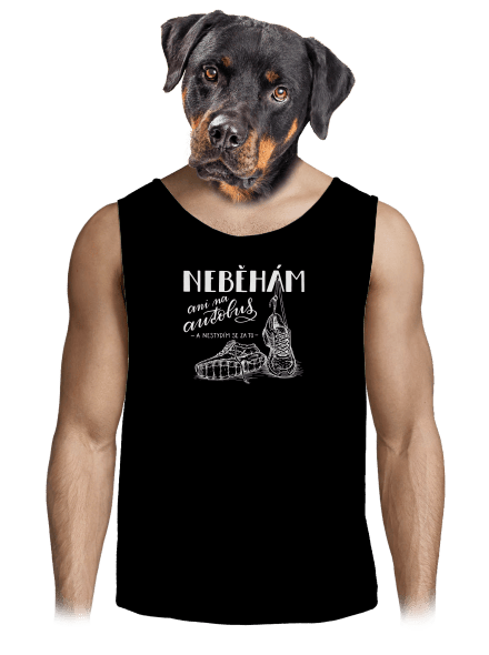 B12: Neběhám pánské tílko Black