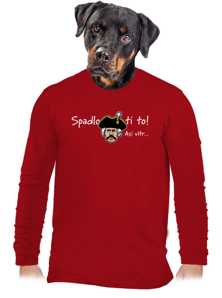 Spadlo ti to pánské dlouhý rukáv Red