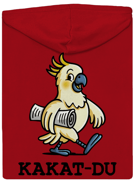 Kakat-du pánská mikina na zip Red