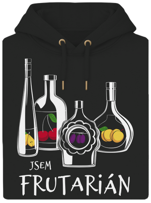 Frutarián unisex mikina premium Dark Black