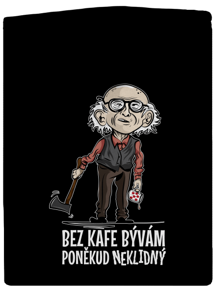 Neklidný bez kafe dámská mikina na zip Black