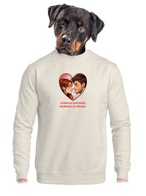 unisex mikina bez kapuce