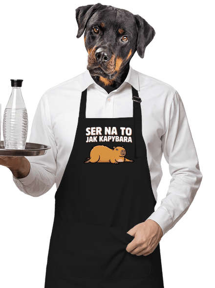 Jak kapybara zástěra Black