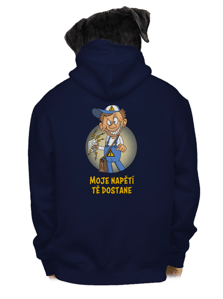 Moje napětí pánská mikina na zip Navy