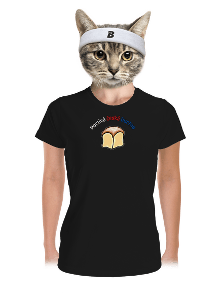 Poctivá buchta a klobása dámské sportovní tričko Black