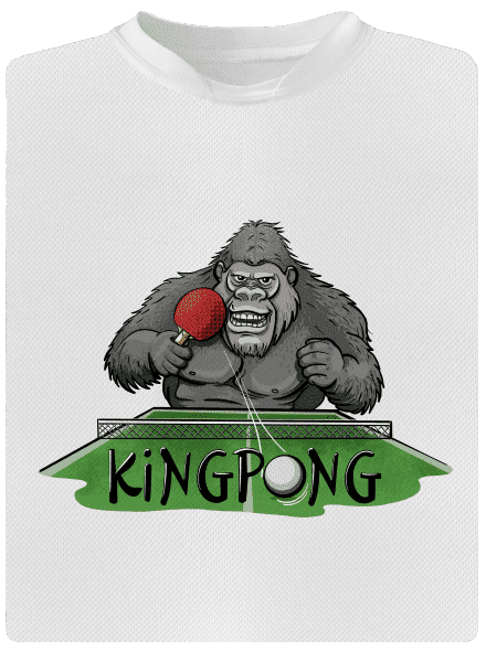King pong dětské sportovní tričko White