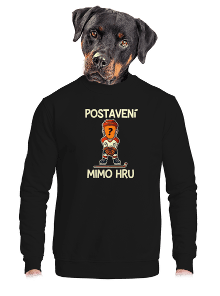 Postavení mimo hru unisex mikina bez kapuce Black
