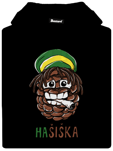 Hašiška pánská mikina klokanka Black