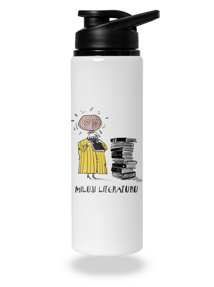 Miluji literaturu lahev na vodu White