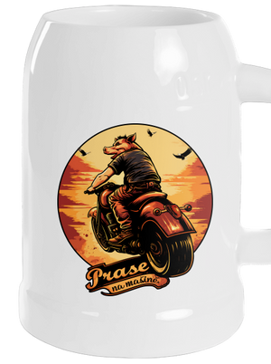 Prase na mašině půllitr White