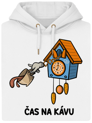 Čas na kávu unisex mikina premium Snowwhite