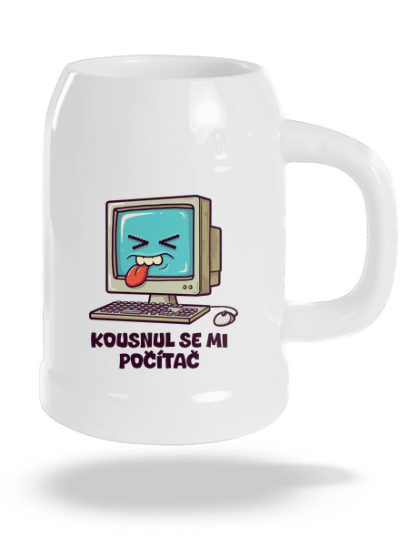 Kousnul se mi počítač půllitr White