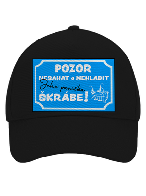 Pozor, nesahat kšiltovka baseballka Black