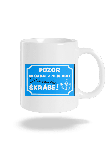 Pozor, nesahat klasický hrnek White