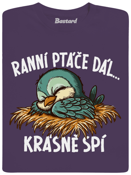 Ranní ptáče spí pánské tričko Urban Purple