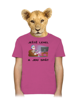 Ještě level dětské tričko Fuchsia