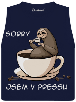 V pressu dámské tílko volné Navy