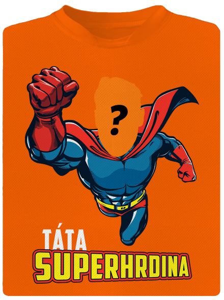 Táta superhrdina pánské sportovní tričko Neon Orange