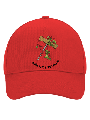 Otevři mé srdce kšiltovka baseballka Classic Red