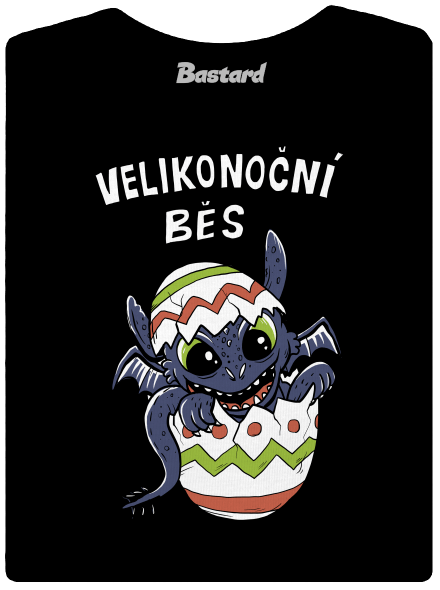 Velikonoční běs dámské tričko s lemem Black