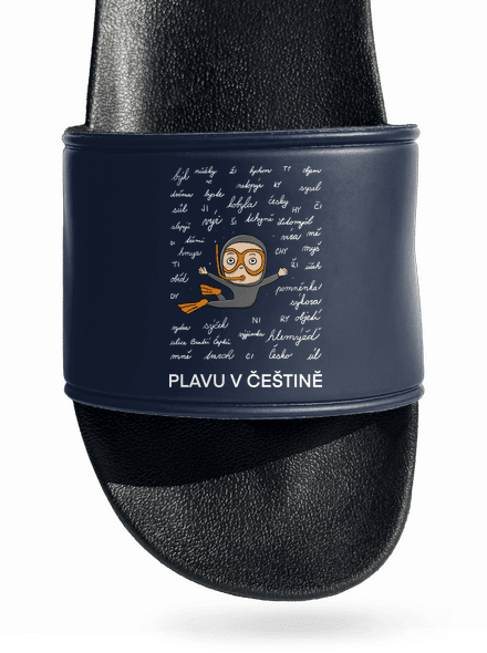Plavu v češtině pantofle Navy