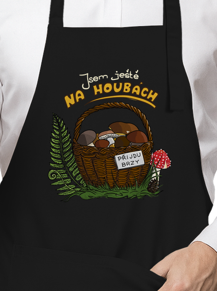 Na houbách zástěra Black