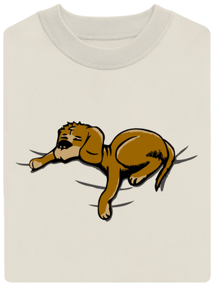 Spící pes unisex mikina bez kapuce Off White