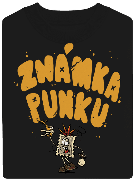 Vylitá známka punku  unisex mikina bez kapuce Black