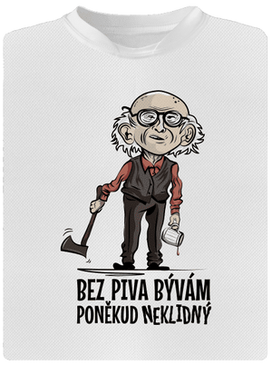 Neklidný bez piva pánské sportovní tričko White