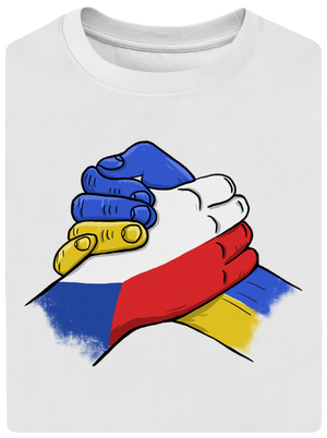 Ukrajina - Podpora unisex tričko oversized White