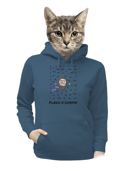 Plavu v chemii dámská mikina klokanka Denim
