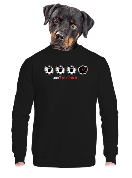 Černá ovce unisex mikina bez kapuce Black