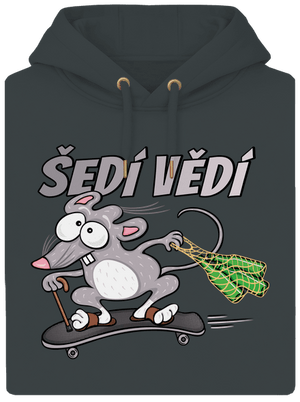 Šedí vědí - myšák unisex mikina premium Charcoal
