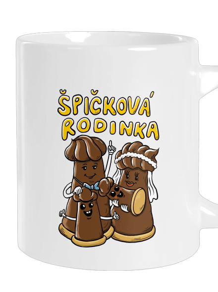 Špičková rodina II velký hrnek White