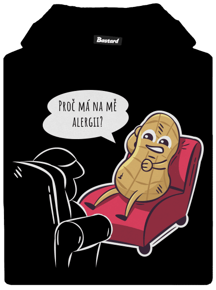 Alergeny u psychologa dětská mikina klokanka Black