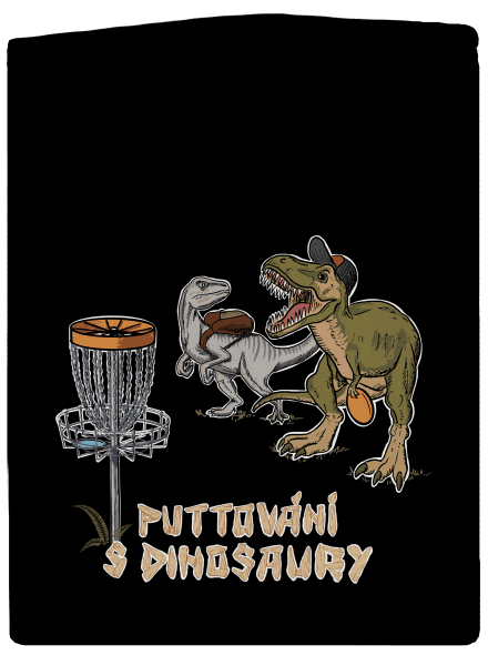 Puttování s dinosaury pánská mikina na zip Black