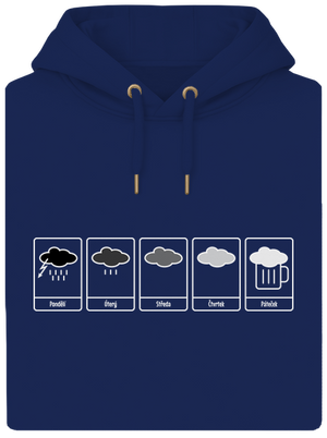 Předpověď počasí unisex mikina premium Navy