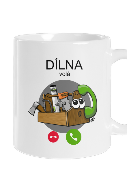 Dílna volá klasický hrnek White