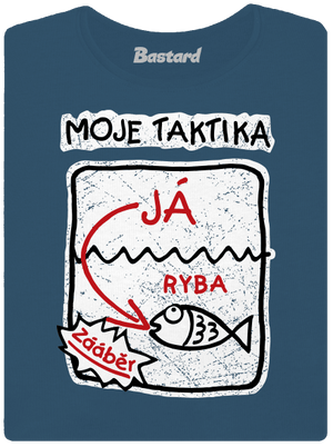 Rybářská taktika dámské tričko premium Petrol Blue