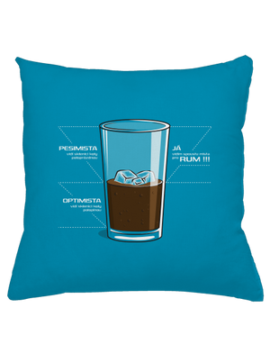Sklenice s Colou polštář Blue Turquoise