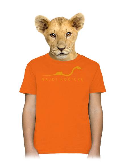 Najdi kočičku dětské tričko Orange