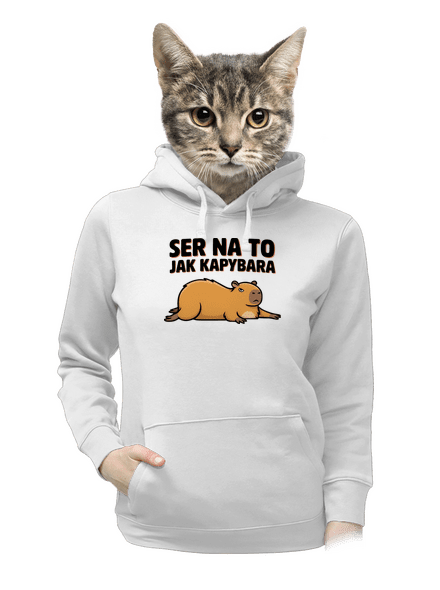 Jak kapybara dámská mikina klokanka White