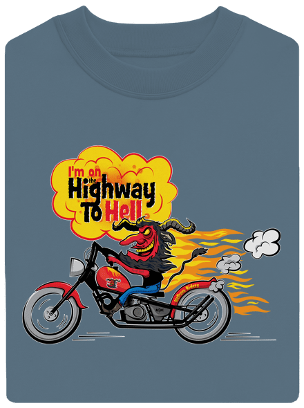 Pekelná jízda unisex mikina bez kapuce Nordic Blue