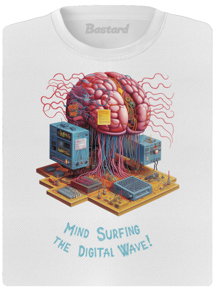 Mind surfing the digital wave dámské sportovní tričko White