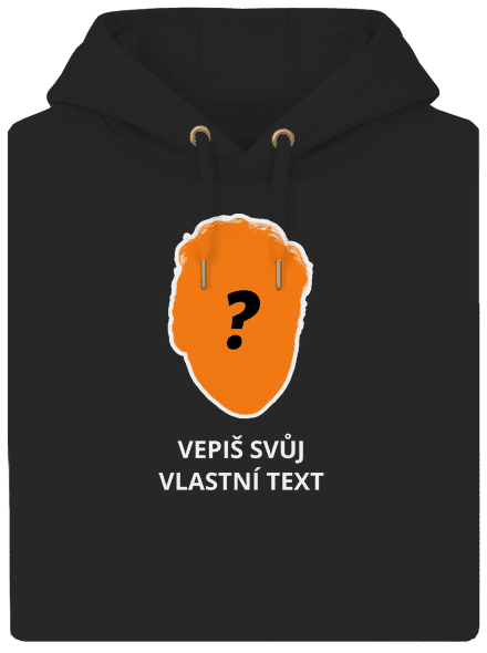 Tvoje hlava unisex mikina premium Dark Black