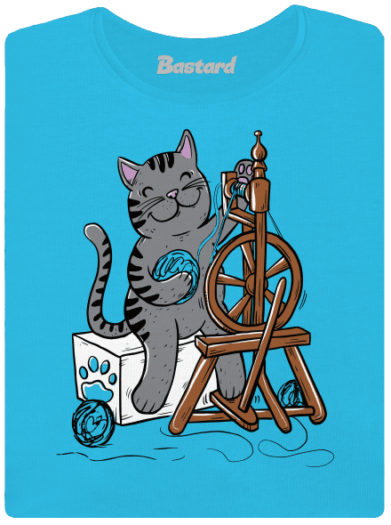 Kočka přede dámské tričko Blue Atol