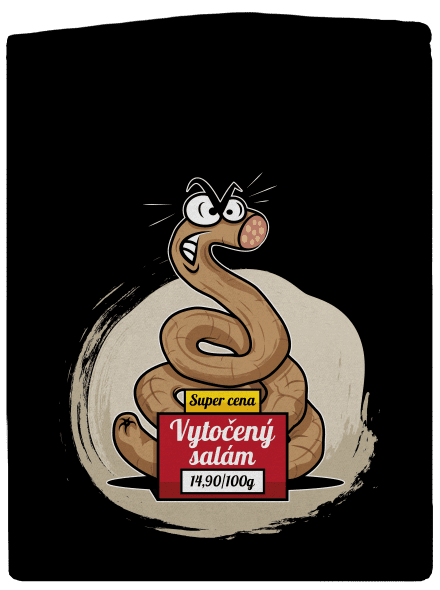 Vytočený salám dámská mikina na zip Black