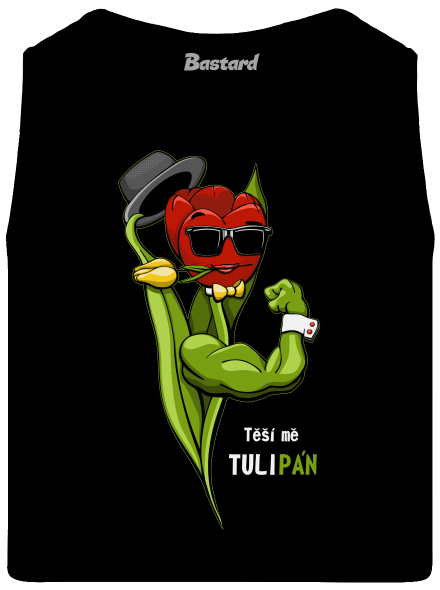Sněženka a Tulipán pánské tílko Black